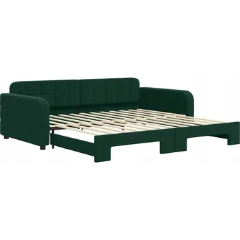 Pohovka Rozkládací Pohovka/Postel 2v1 223x110x71 Tmavě Zelená