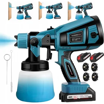 Stříkací pistole AKUMULÁTOROVÁ STŘÍKACÍ PISTOLE NA MALOVÁNÍ ZDÍ, MALÍŘSKÁ JEDNOTKA 1L