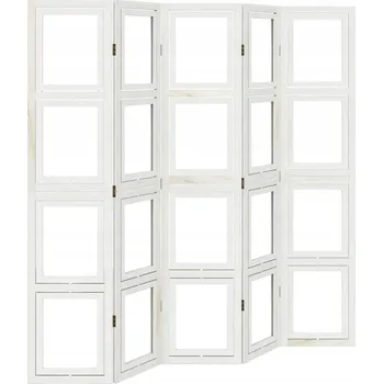 Paraván Dekorační paraván Světlé dřevo bílý 175-180x180 cm