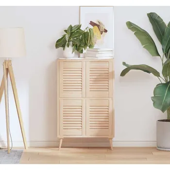 Interiérové dveře vidaXL Skříňové dveře Louvred Design 4 ks 39,5x29,5 cm [4015887] Barva: Přírodní