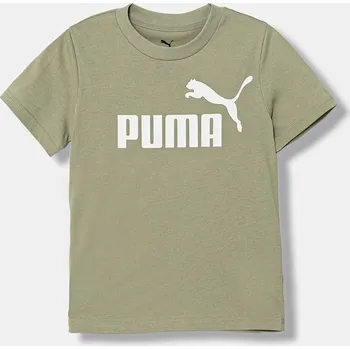 Dětská móda Dětské bavlněné tričko Puma ESS No. 1 Logo Tee 684906 zelená 81X, vel. 128