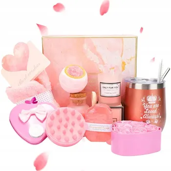 Kosmetická sada Dárek Ženy Dívky Spa sada Mýdlo Koupelová koule Mořská sůl sada