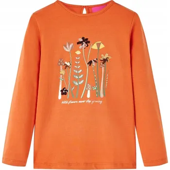 G08V dětské tričko s dlouhým rukávem bavlna oranžové, velikost 116