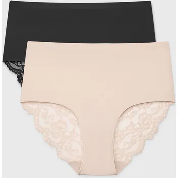 Kalhotky 2PACK Klasické kalhotky Simple Lace se zvýšeným pasem
