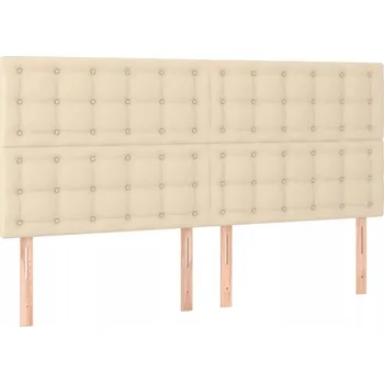 Krémové čelo postele nastavitelné 160 x 5 x 118/128 cm