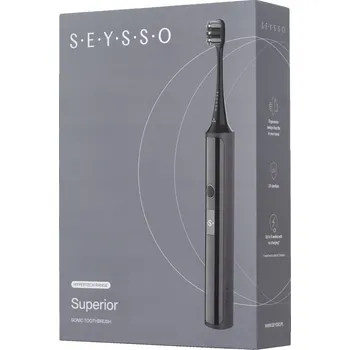 Elektrický zubní kartáček Sonický kartáček na zuby SEYSSO SUPERIOR Hypertech s LCD displejem a pouzdro