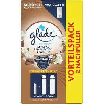 Osvěžovač vzduchu GLADE BRISE MINI SPRAY Osvěžovač vzduchu SANDALWOOD&JASMINE náhradní náplň 2X10ml