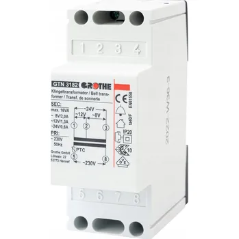 Domovní zvonek Grothe GTN 3182 zvonkový transformátor 8/12/24V~ (2,
