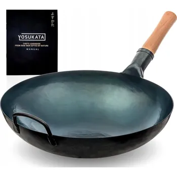 Pánev YOSUKATA Wok 36 cm Ocel Ocel – Tradiční wok na plyn, pánev na Stir Fry
