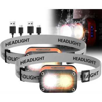 Čelovka ČELOVKA VÝKONNÁ ČELOVÁ SVÍTILNA 2X AKUMULÁTOROVÁ S ČIDLEM POHYBU