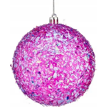 Vánoční dekorace Krist+ Vánoční Vánoční Baňky 00989-8 Fialové Ø 10 cm 6 Kusů