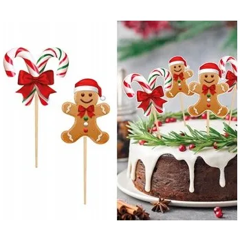 Obraz Piki zapichovací dekorace vánoční Perníčky Vánoce 12 Ks