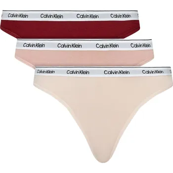 Kalhotky Dámská tanga Calvin Klein 000QD5209E PYT SYRAH/ SUBDUED/ PRAIRIE PEACH Velikost: M