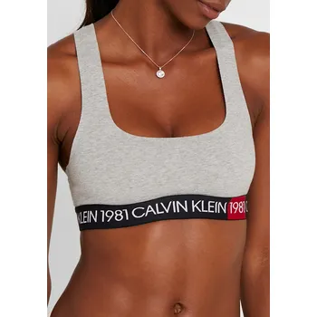 Podprsenka Dámská podprsenka Calvin Klein 000QF5577E 020 ŠEDÁ Velikost: L