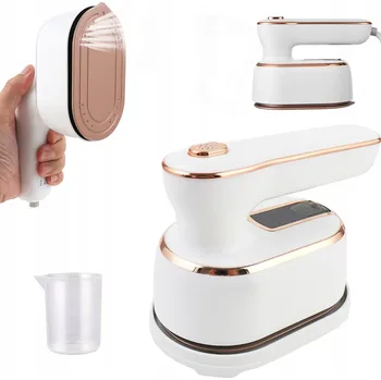 Žehlička MINI RUČNÍ ŽEHLIČKA NAPAROVACÍ NA OBLEČENÍ 1000W STEAMER NA CESTY I DOMŮ BÍLÁ