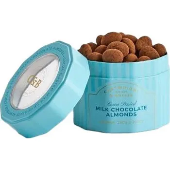 Čokoláda Cartwright & Butler Milk Chocolate Almonds Mandle v mléčné čokoládě a kakau, 290 g