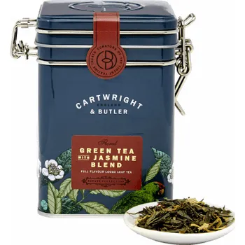 Čaj Cartwright & Butler Green Tea With Jasmine Blend Zelený čaj s jasmínem v plechové dóze, 70 g
