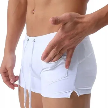 Pánské plavky Pánské plavky šortky s kapsou Kraťasy na zavazování - XL