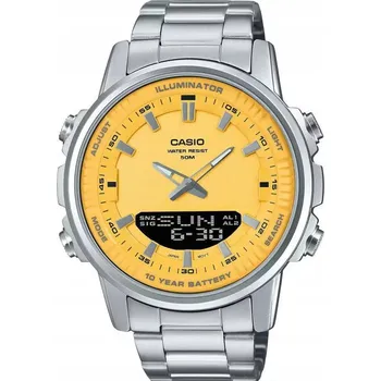 Hodinky Pánské hodinky Casio quartzové analogově-digitální sportovní ocelové stříbrné