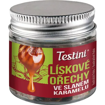 Testini Lískové ořechy ve slaném karamelu Testini®, 90 g Balení: 1 KRABICE - 8 ks