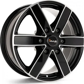 Alu kolo AVUS Alu Kola Avus Ac-V61 6.5x16 6x130 ET62 Black Polished 84.1