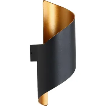 Nástěnné svítidlo LED nástěnné svítidlo 10W, teplé světlo, voděodolné, černé, moderní,