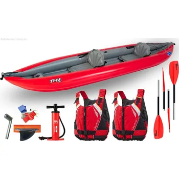 Loď KAJAK TWIST 2/1 GUMOTEX Set 3 Červená