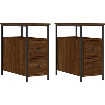 Noční stolek Noční stolky hnědý dub 30 x 60 x 60 cm, 2 ks