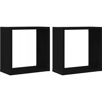 police Závěsné police černý dub 30 x 15 x 30 cm 2 ks