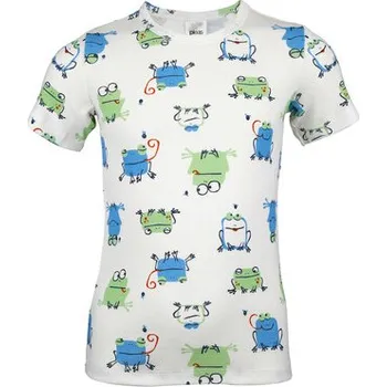 Chlapecké oblečení Pleas Chlapecké tričko s krátkým rukávem bílá 098 (183840-100-098)