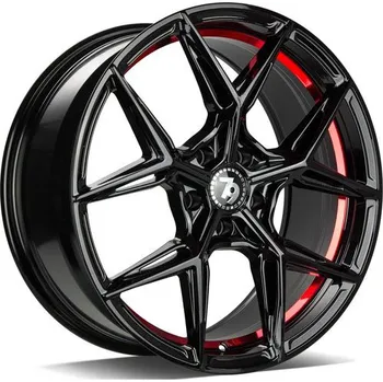 Alu kolo Seventy9 Alu Kola Seventy9 SCF-B 8x18 5x108 ET45 Black Glossy Red Inner Lip 67.1