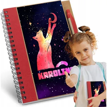 Zápisník ZÁPISNÍK NOTES ECO KOČKY VESMÍR DÁREK PRO DÍTĚ DO MATEŘSKÉ ŠKOLY