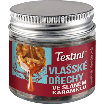 Sušená potravina Testini Vlašské ořechy ve slaném karamelu Testini®, 90g Balení: 90g