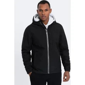 Pánská casual bunda Pánská bunda SOFTSHELL s fleecovým V2 OM-JANP-0137 černá
