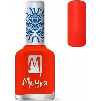 Lak na nehty Moyra 21 neonově červený 12 ml lak na razítka
