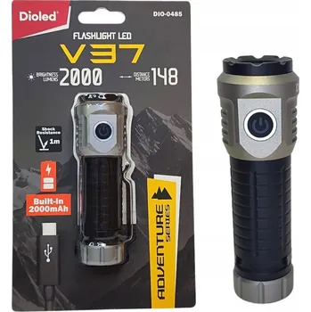 Svítilna LED Taktická Svítilna Dobíjecí 20W 2000lm SILNÁ USB-C ADVENTURE