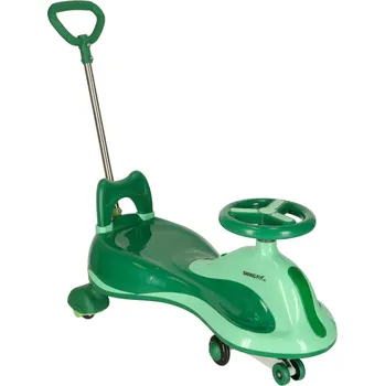 Odrážedlo KIK LED Swing FIX S2 gravitační koloběžka s rukojetí zelená max. 100 kg