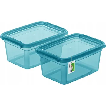 Dóza na potraviny Sada barevných dóz BaseStore 2x 1,5L na uskladnění potravin