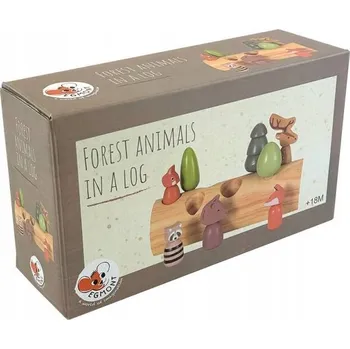 Dřevěná hračka Egmont: Dřevěný vkládací box – lesní zvířátka 511152