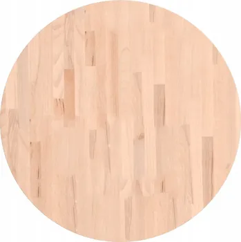 Jídelní stůl Kulatý stolová deska z masivního bukového dřeva, průměr 70 cm, neošetřená