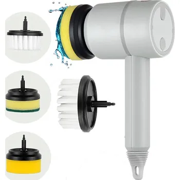 Kartáč na nádobí Elektrický rotační kartáč na mytí nádobí 3v1 BÍLÝ