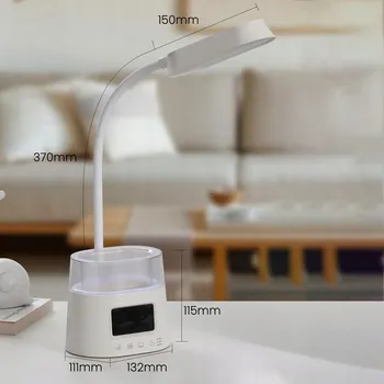 Lampička LED STOLNÍ LAMPA S HODINAMI, ČASOVAČEM A RGB PODSVÍCENÍM PRO KANCELÁŘ