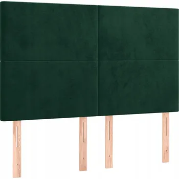 Čelo postele sametové tmavě zelené 144 x 5 x 118/128 cm