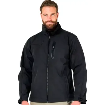 Pánská softshellová bunda Velká pánská softshellová bunda se stojáčkem Kam KV132 černá (3XL)