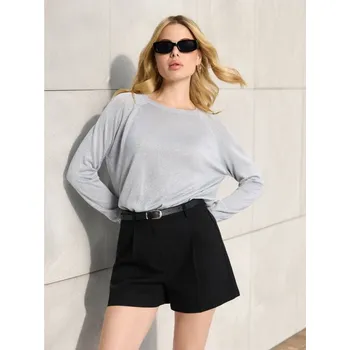 Dámské oblečení Sinsay - Svetr z&nbsp;metalické pleteniny - sříbrná - 028AU-SLV - 028AU-SLV-L