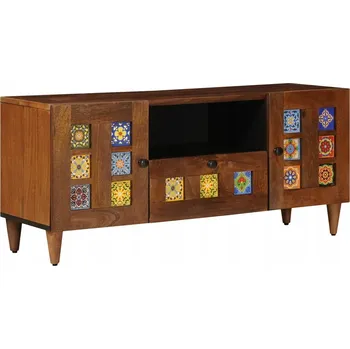 Televizní stolek TV stolek ořech, 105 x 33,5 x 46 cm