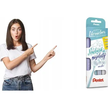 Sada kaligrafických fixů Pentel Brush Pen - Modré mandle, 4 barvy