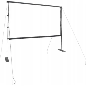 Projekční technika Projekční plátno 245 x 145 cm matné bílé 16:9 s dvojitým stojanem