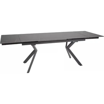 Jídelní stůl Jídelní rozkládací stůl Norton 160/240 cm keramika černý mramor/černý