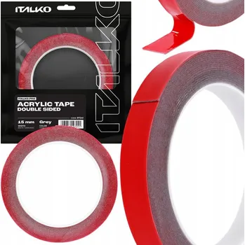 Lepicí páska ITALKO OBOUSTRANNÁ MONTÁŽNÍ AKRYLOVÁ PÁSKA SILNÁ ŠEDÁ 15mm x 5m